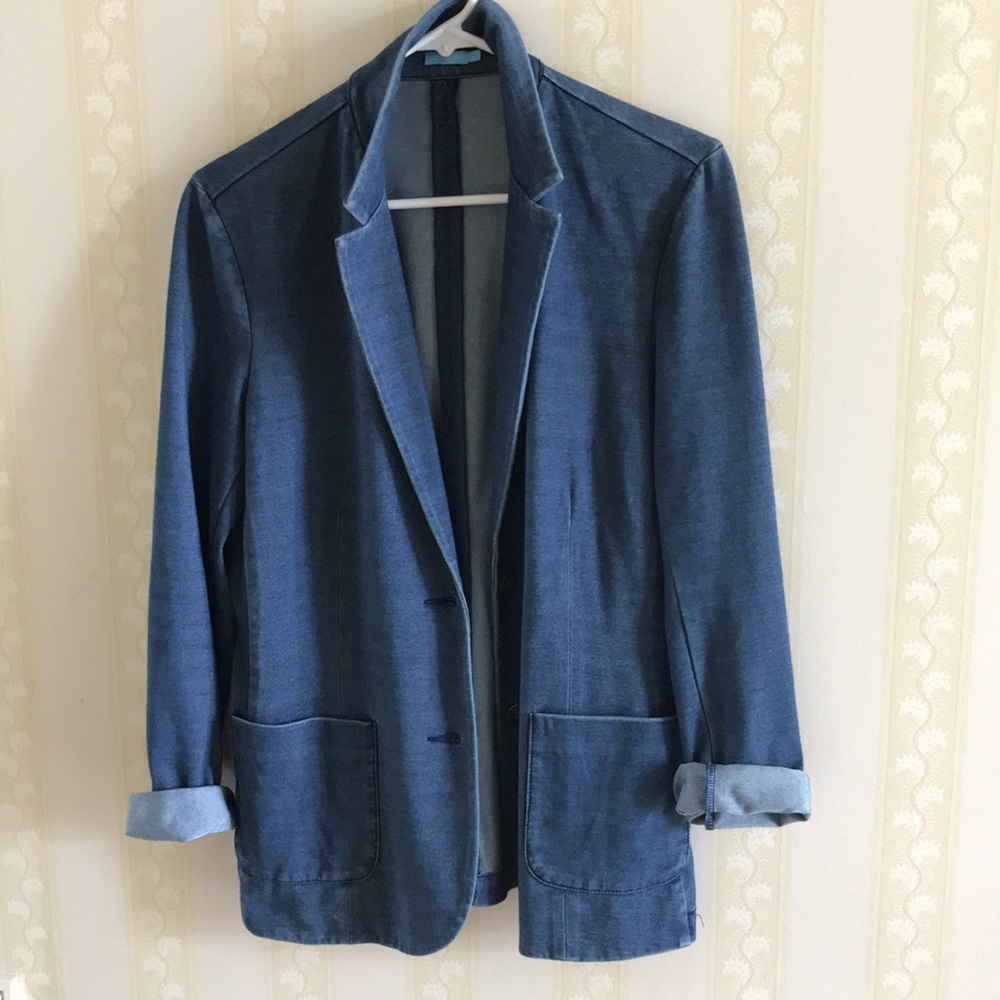 J.McLaughlin denim casual blazer-worn once